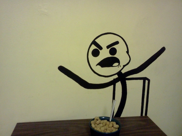 Cereal Guy kitchen wall painting